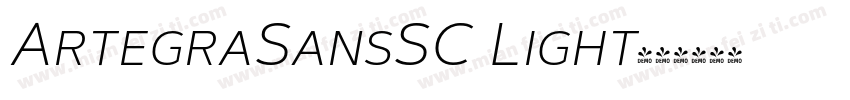 ArtegraSansSC Light字体转换